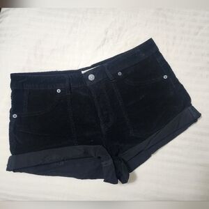 We the Free - Free People Velour Folded Hem Short in Black size 28